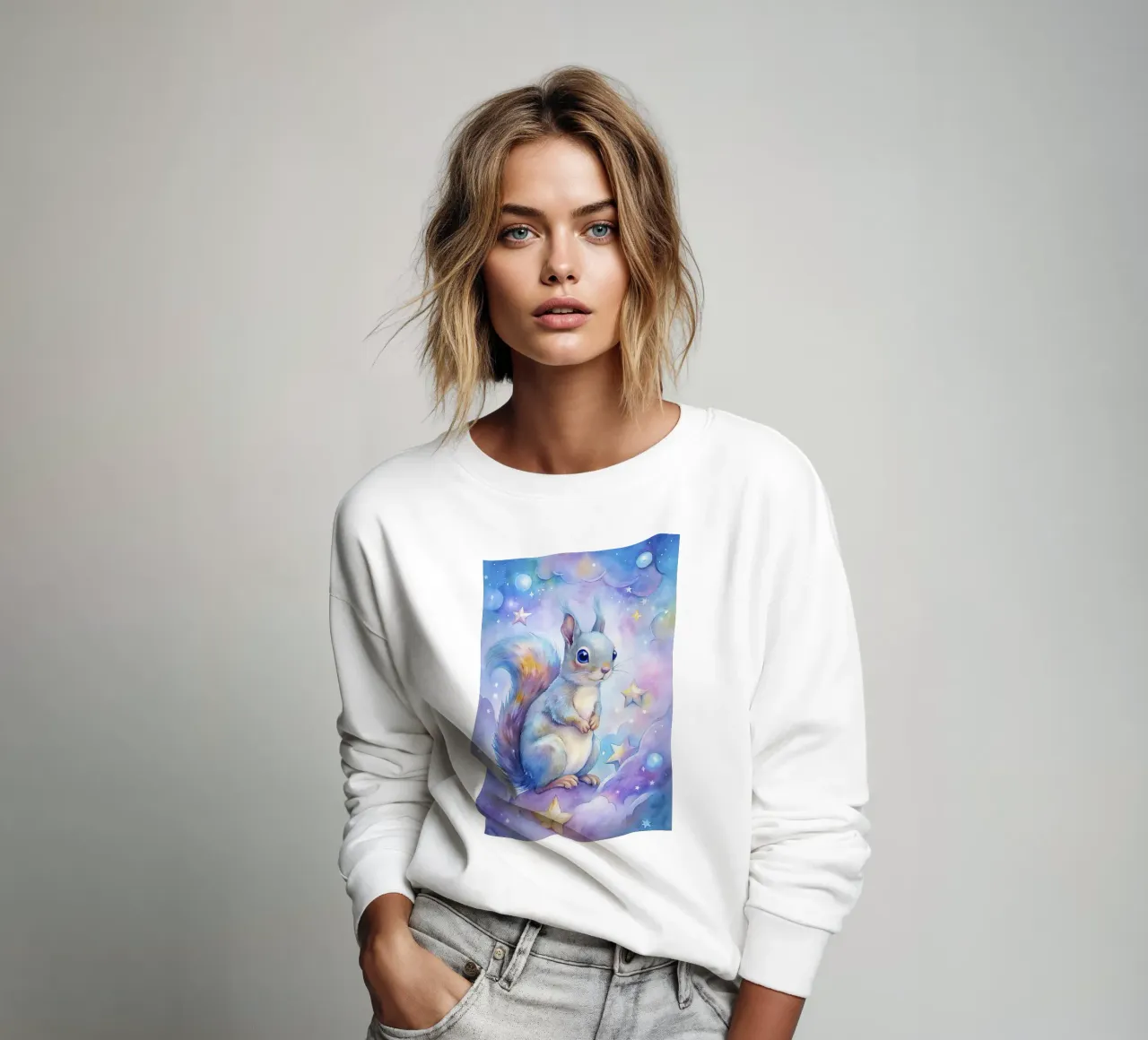 Scoiattolo ad acquerello felpa da 🎁 ARTVI-SHOP