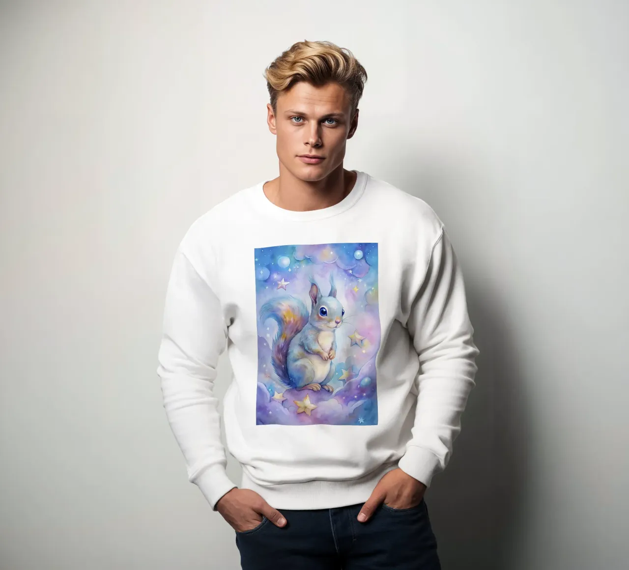Scoiattolo ad acquerello felpa da 🎁 ARTVI-SHOP