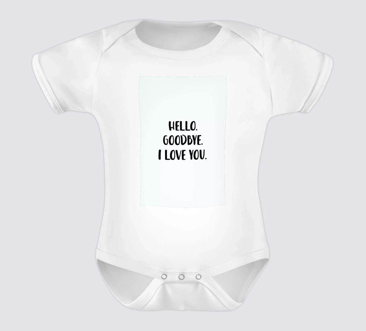 Hello Goodbye body neonato maniche corte da daylight design studio