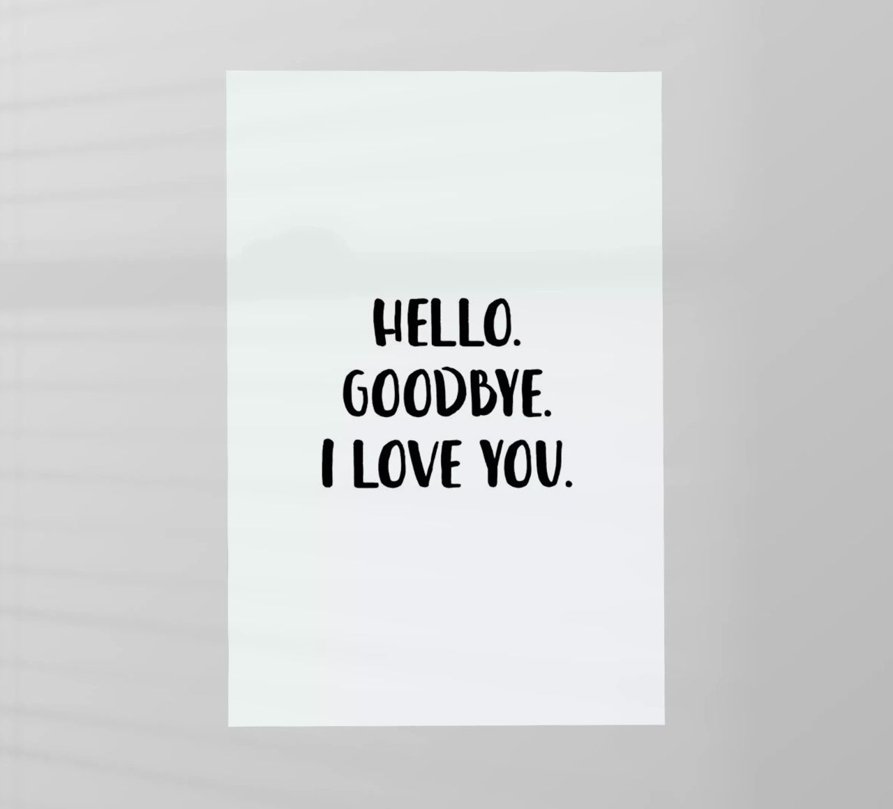 Hello Goodbye pellicola backlit da daylight design studio