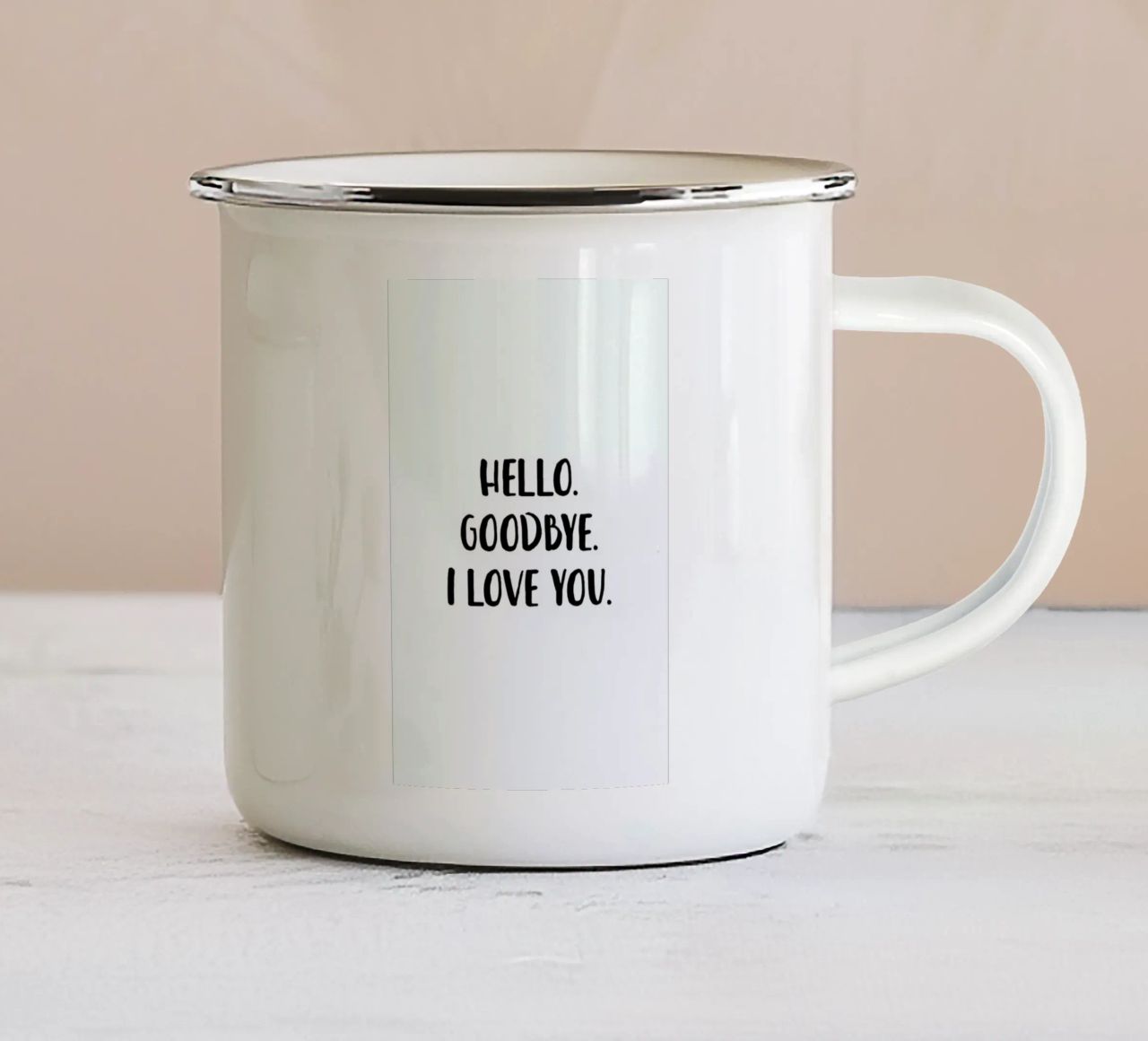 Hello Goodbye tazza in smalto da daylight design studio