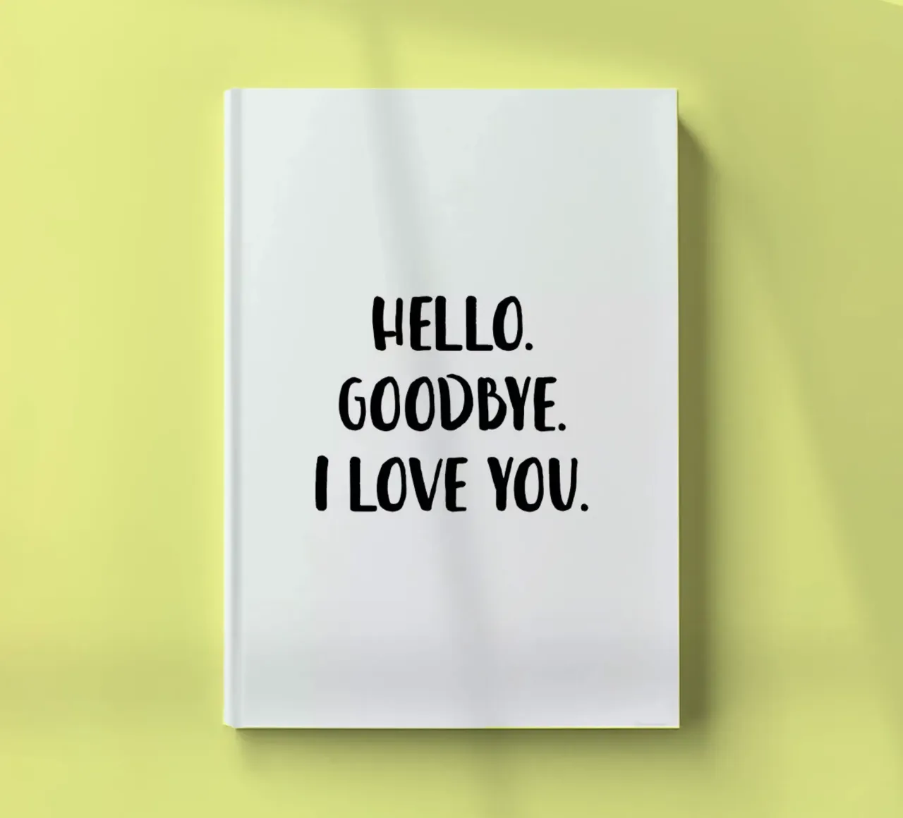 Hello Goodbye notebook by daylight design studio