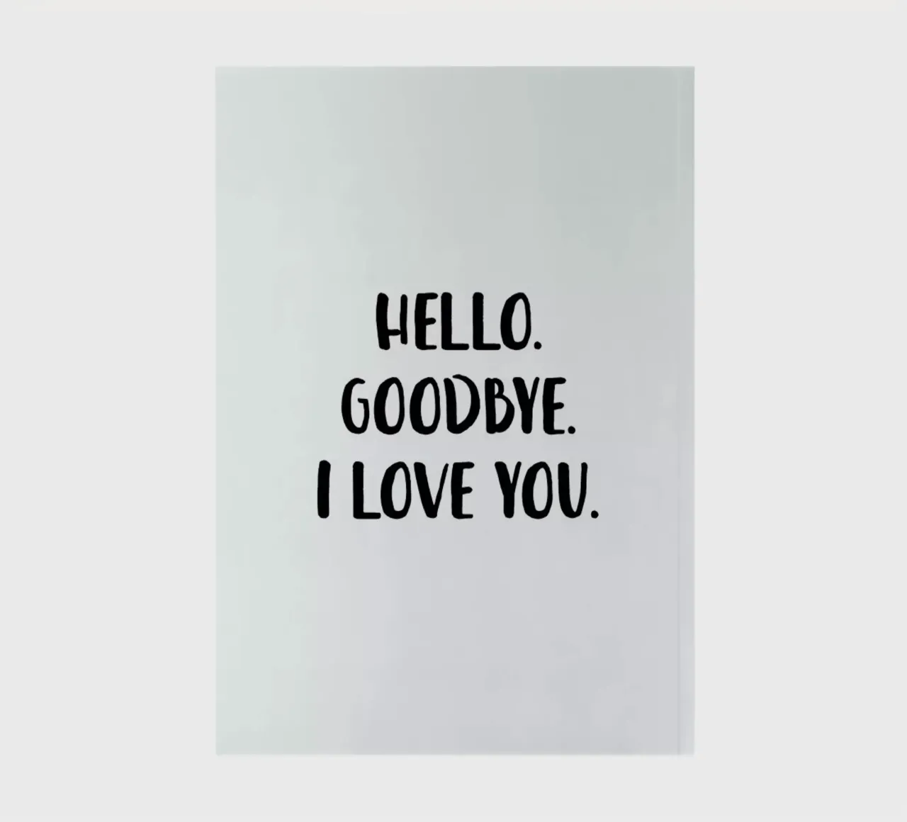 Hello Goodbye notebook by daylight design studio