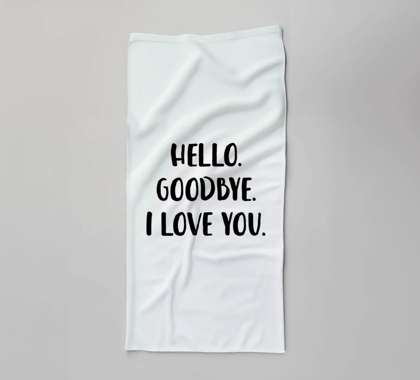 Hello Goodbye badhanddoek van daylight design studio