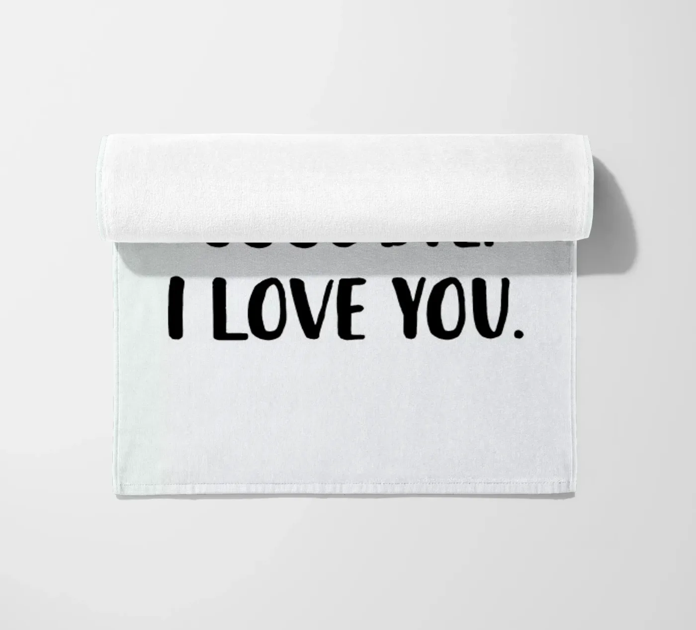 Hello Goodbye beach towel by daylight design studio
