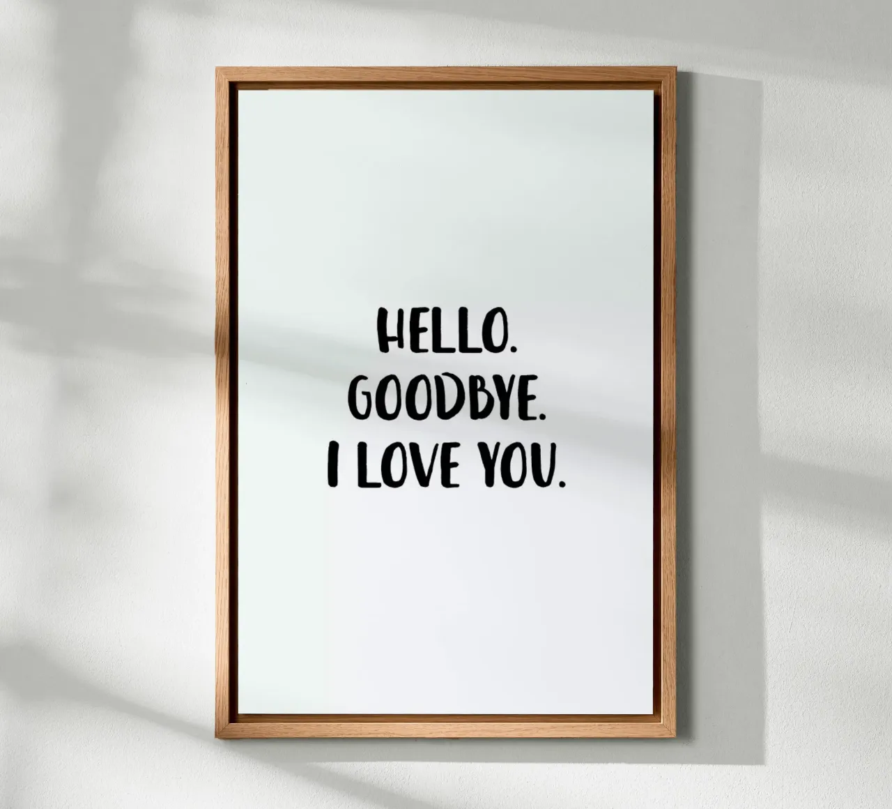 Hello Goodbye tela con Cornice a cassetta da daylight design studio