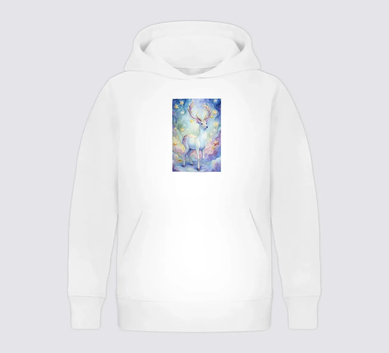 Cervo in acquerello felpa bambino con cappuccio da 🎁 ARTVI-SHOP
