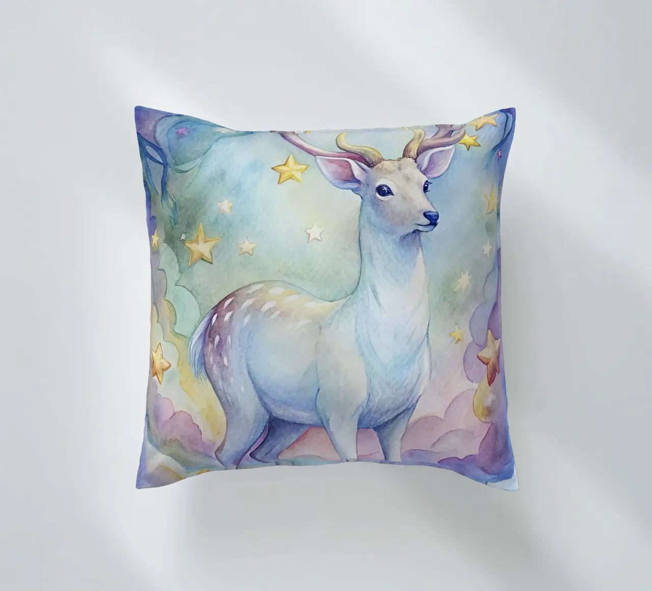 Cervo in acquerello cuscino da ARTVI-SHOP