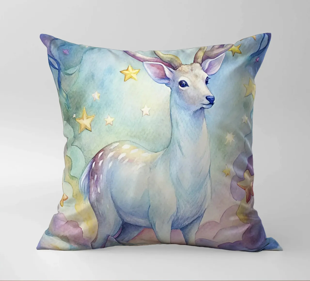 Cervo in acquerello cuscino da ARTVI-SHOP