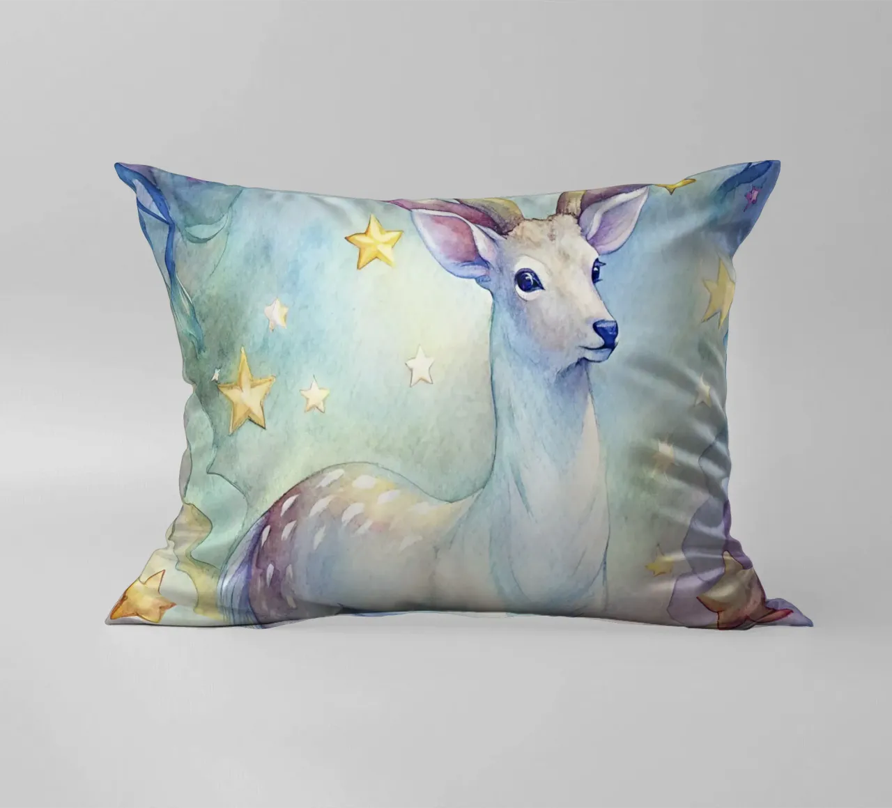 Cervo in acquerello cuscino da ARTVI-SHOP