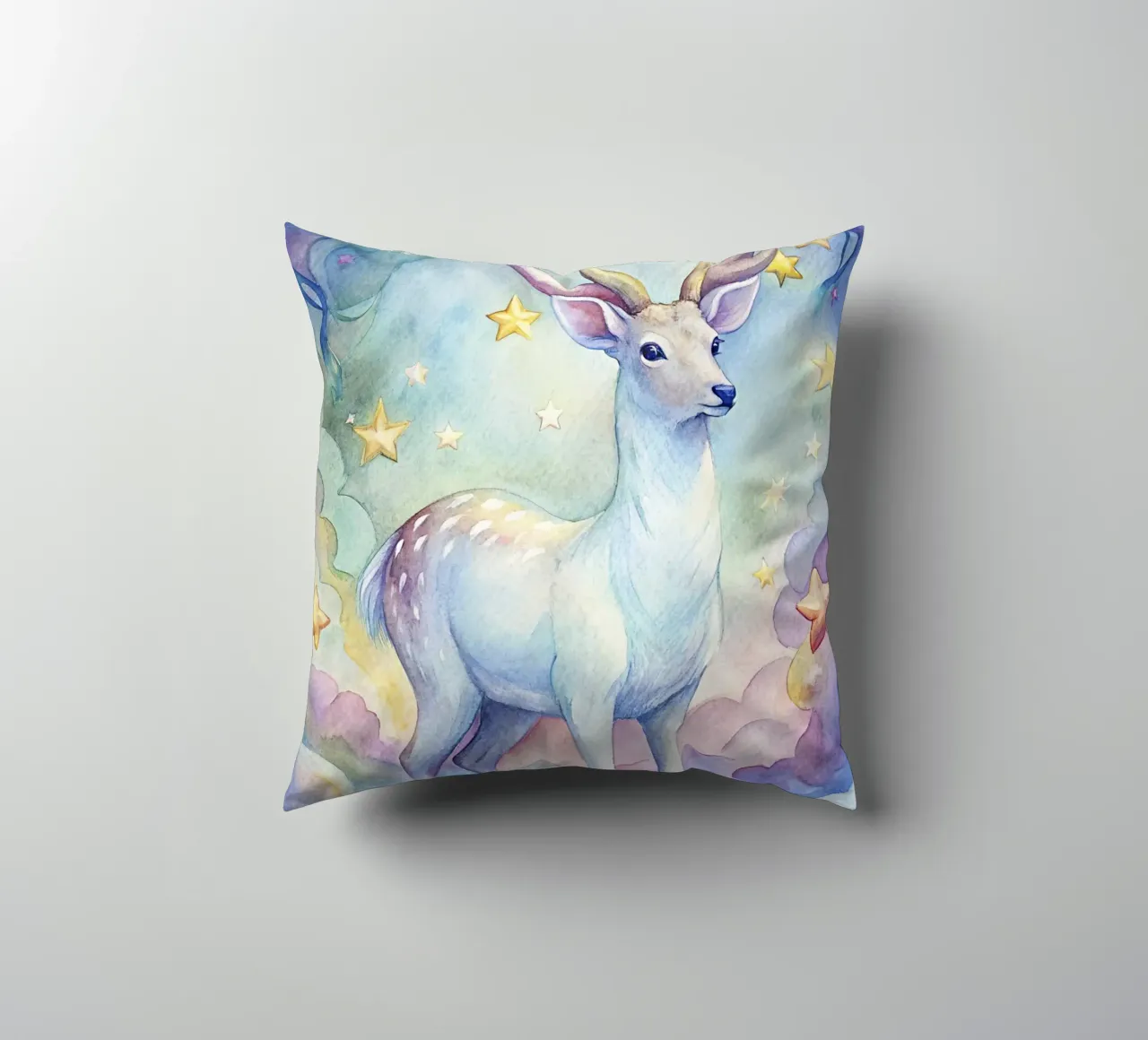 Cervo in acquerello cuscino da ARTVI-SHOP