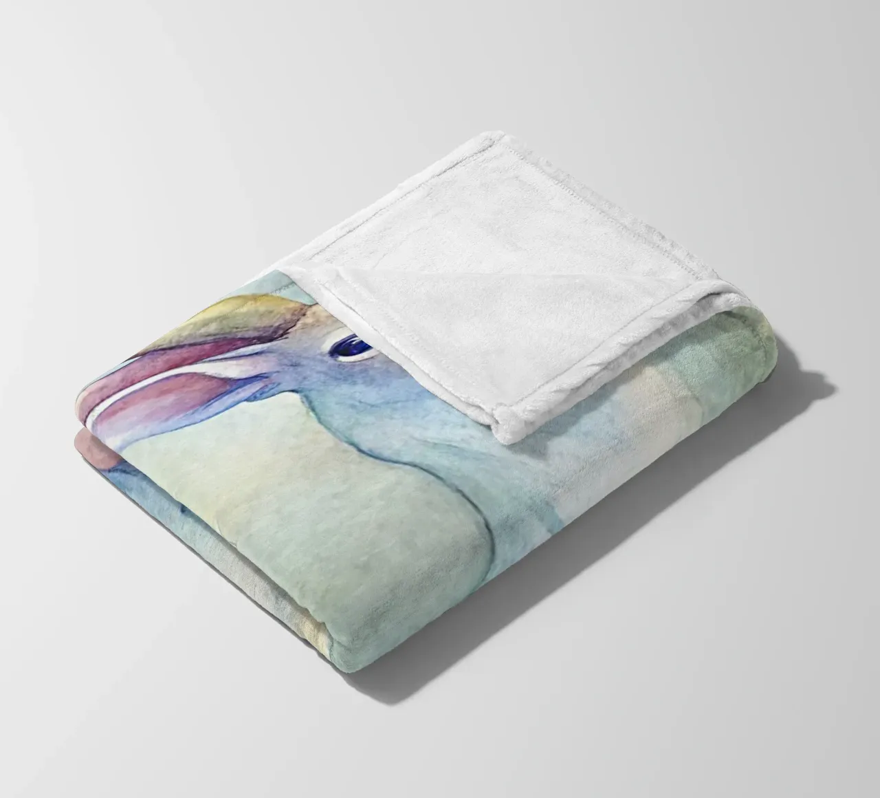 Cervo in acquerello coperta in pile da ARTVI-SHOP