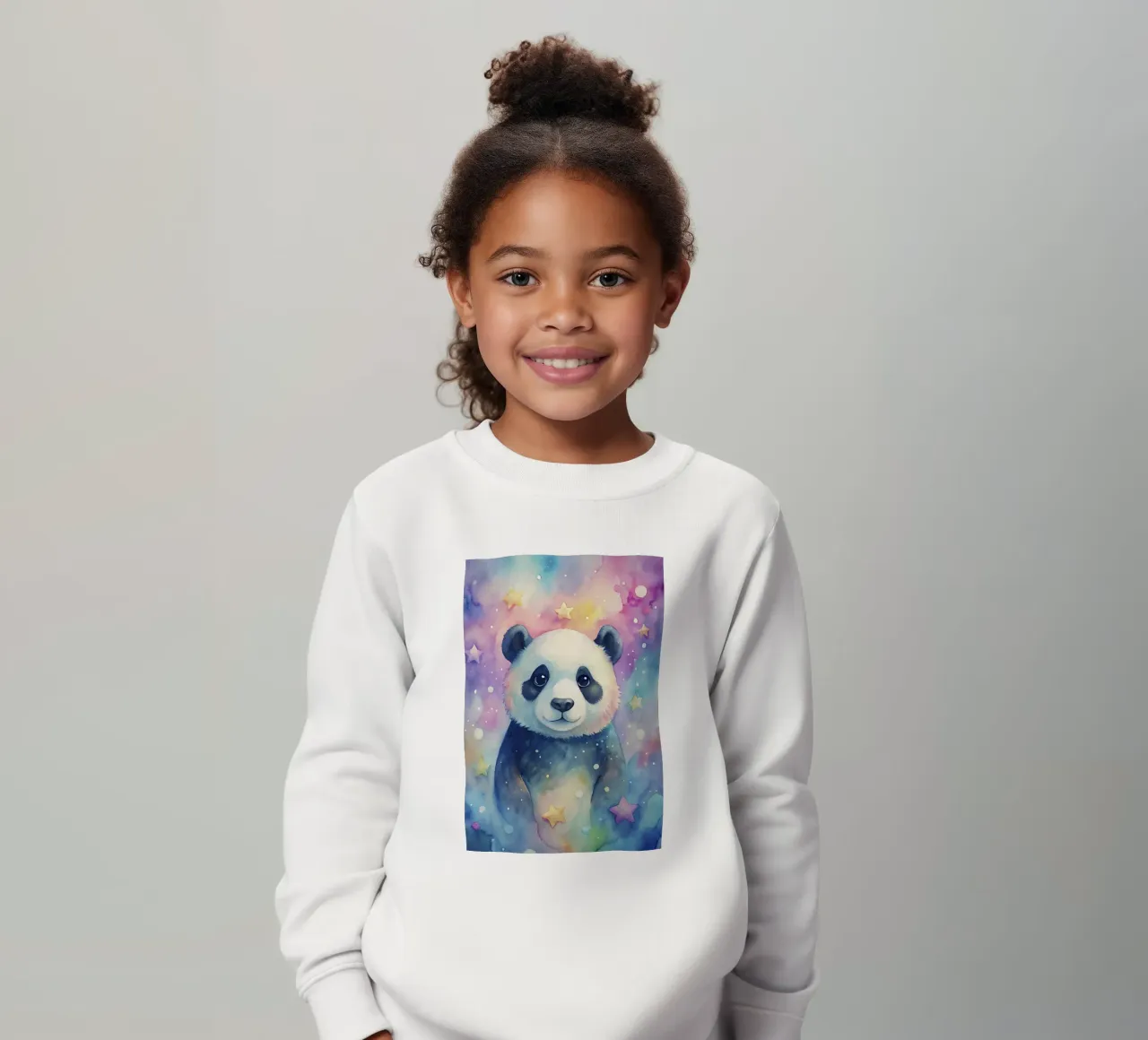 Orso panda in acquerello felpa bambino da ARTVI-SHOP