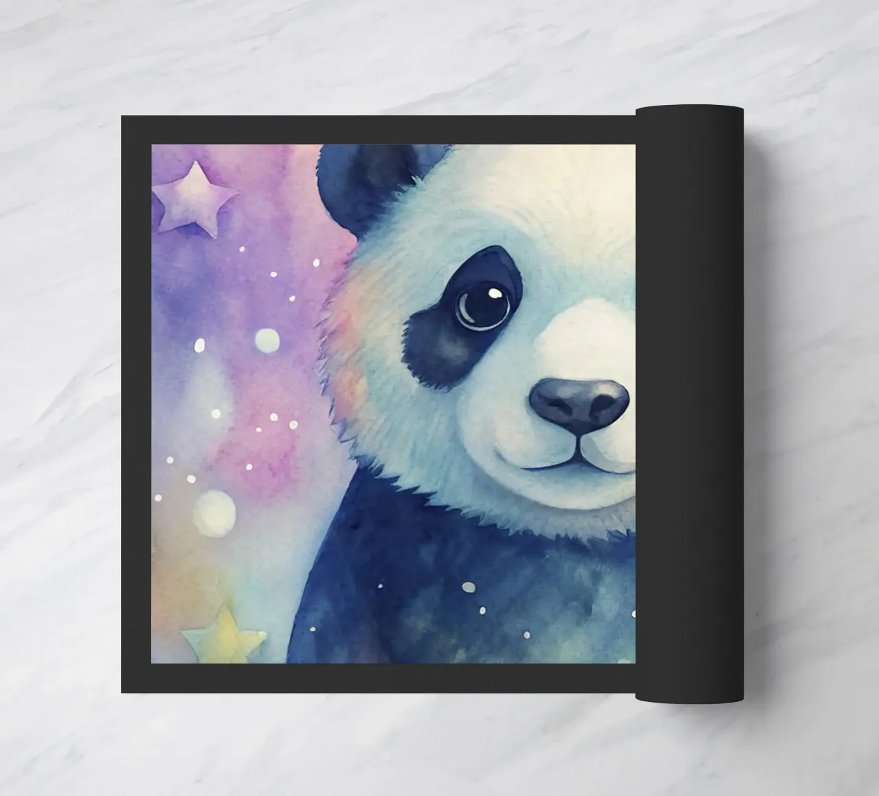 Orso panda in acquerello zerbino da ARTVI-SHOP