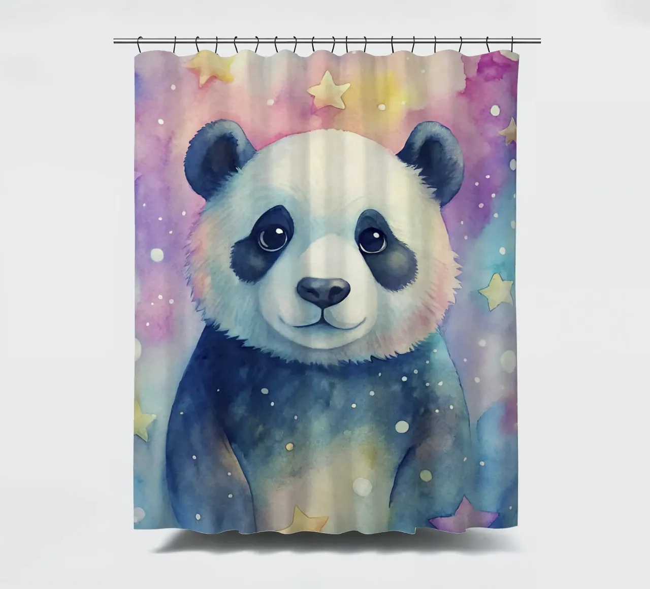 Orso panda in acquerello tenda da doccia da 🎁 ARTVI-SHOP