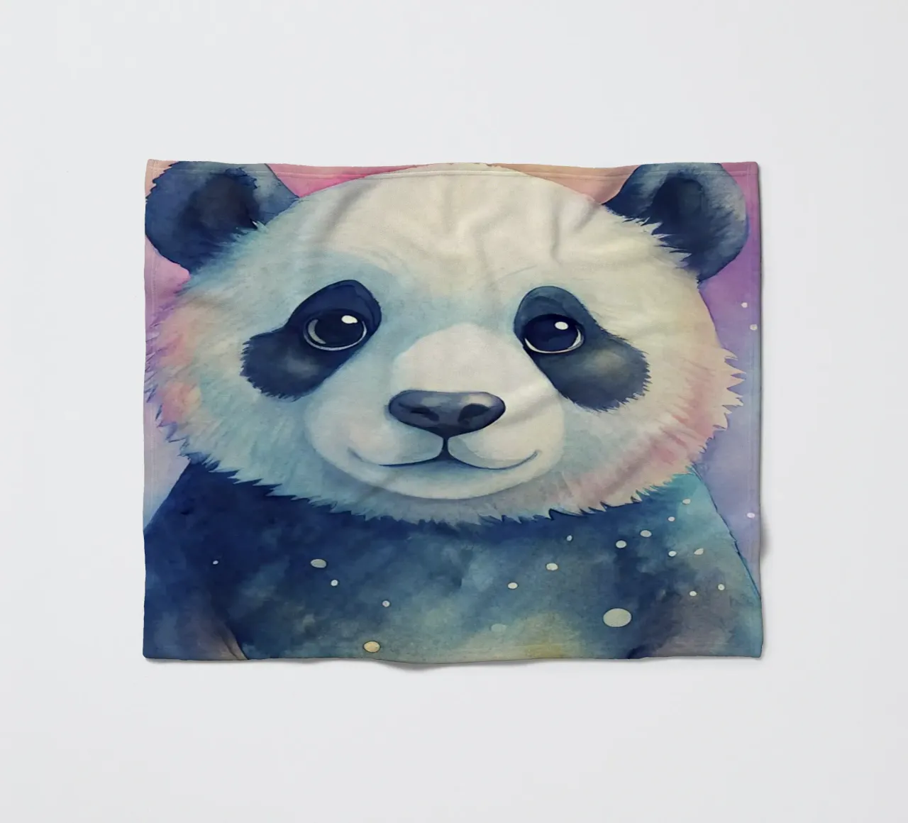 Orso panda in acquerello coperta in pile da ARTVI-SHOP
