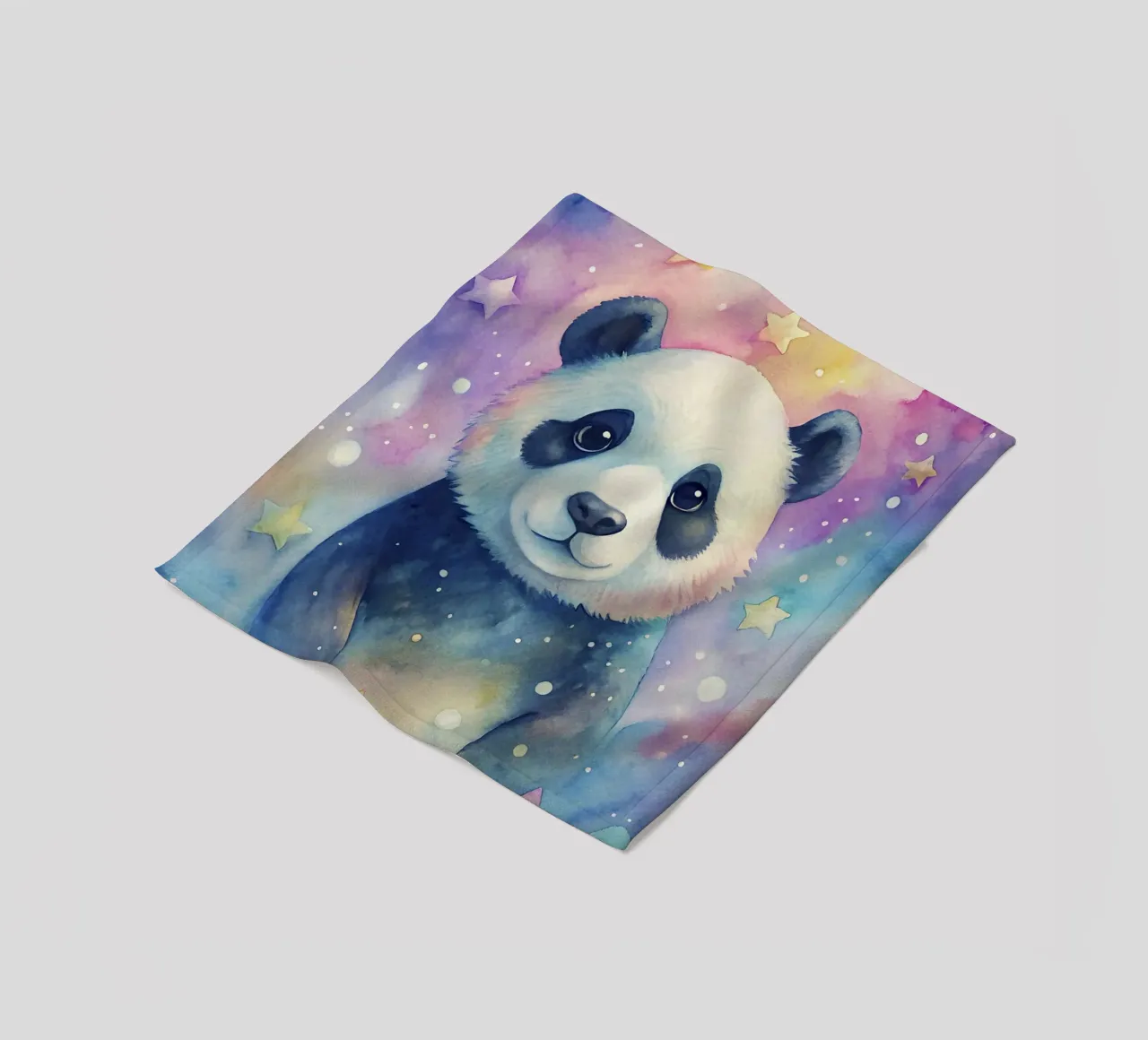 Orso panda in acquerello coperta in pile da ARTVI-SHOP