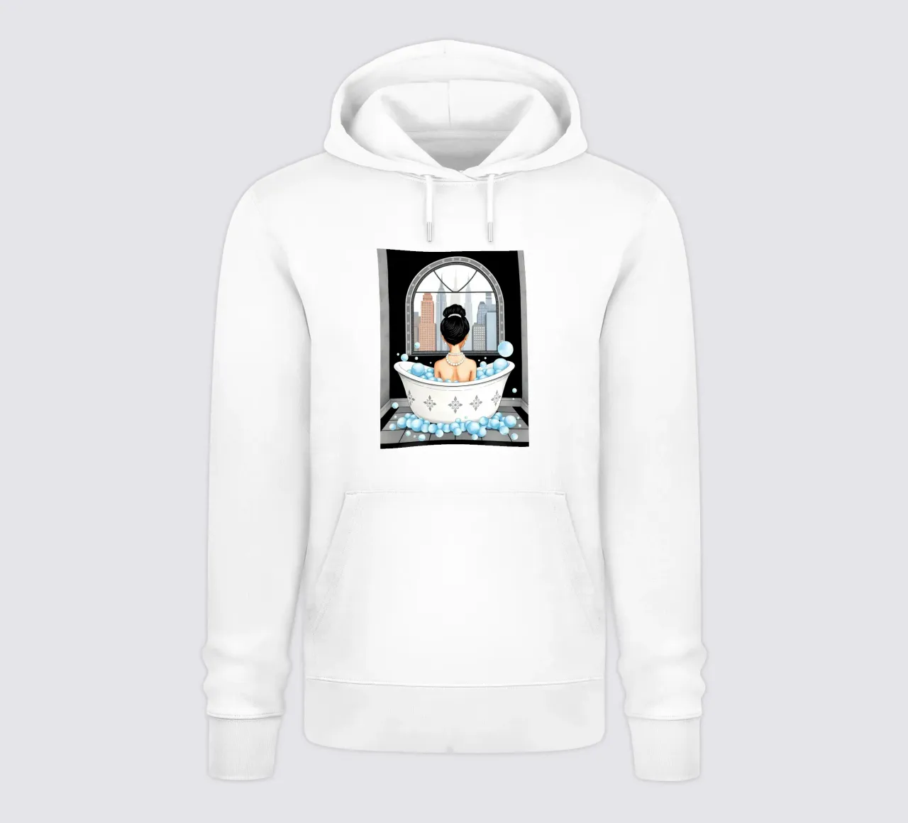 Audrey Hepburn a Bath felpa con cappuccio da COLLEEN CRAFTS