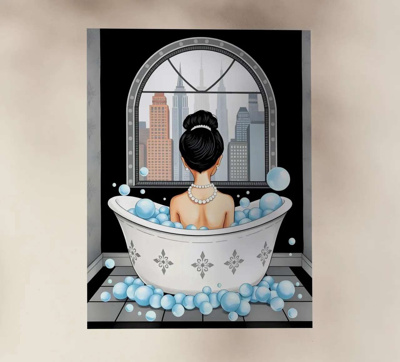 Audrey Hepburn a Bath pellicola backlit da COLLEEN CRAFTS