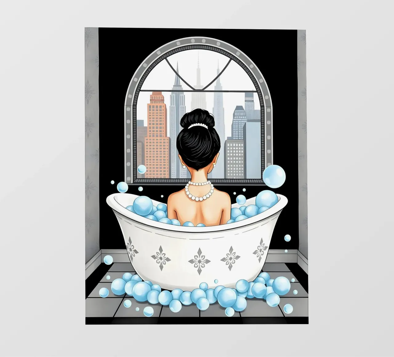 Audrey Hepburn a Bath pellicola backlit da COLLEEN CRAFTS