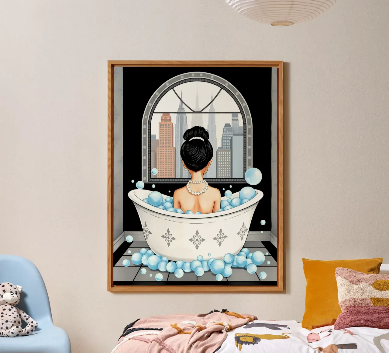 Audrey Hepburn a Bath alluminio dibond da COLLEEN CRAFTS