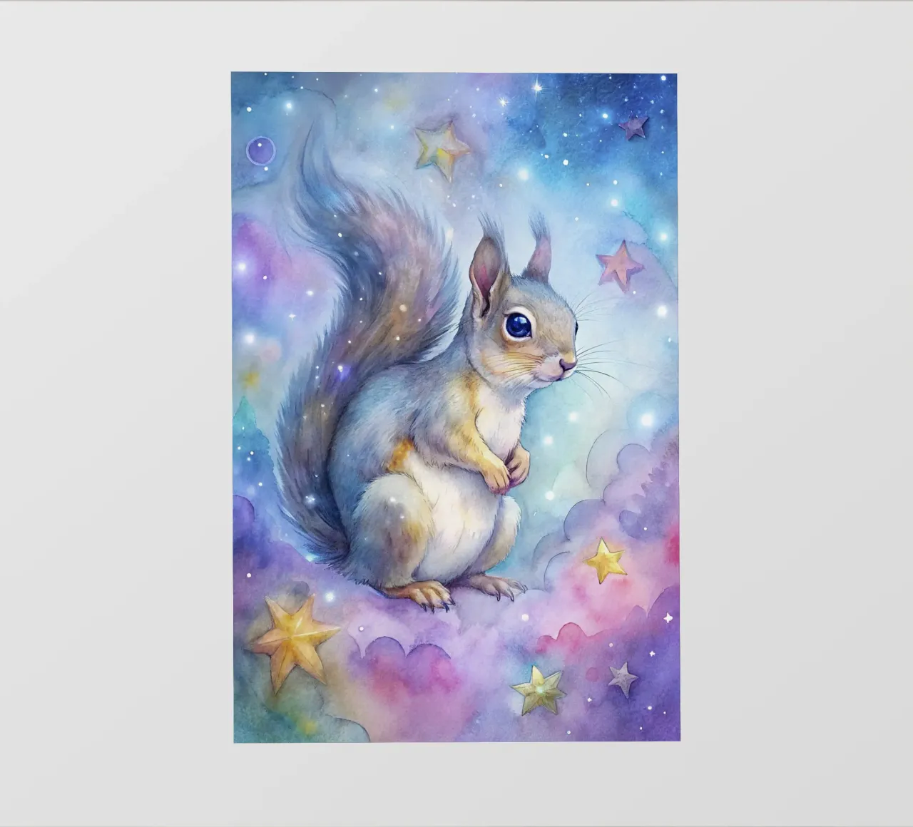 Squirrel in watercolor photo wallpaper by 🎁 ARTVI-SHOP