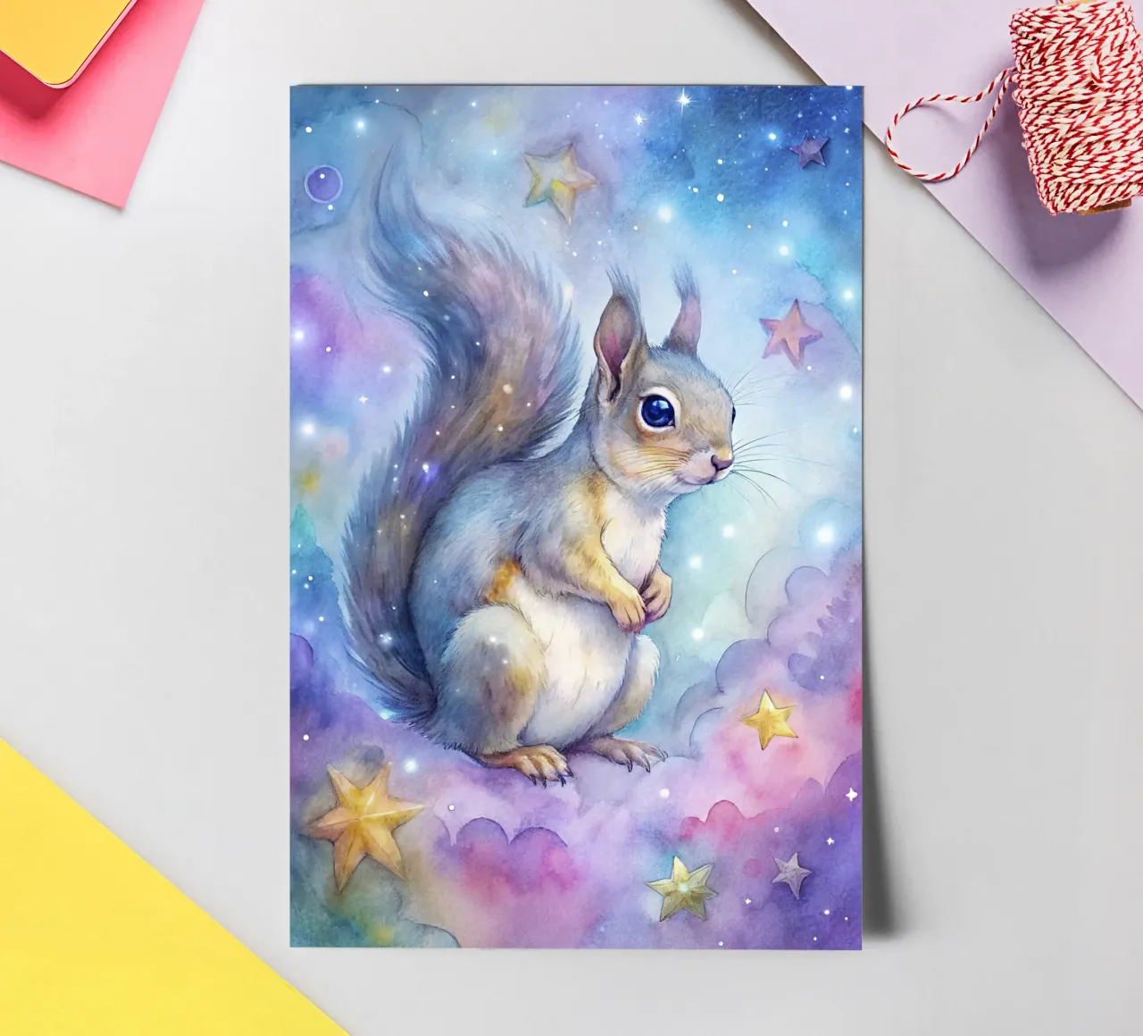 Squirrel in watercolor sticker sheet by 🎁 ARTVI-SHOP