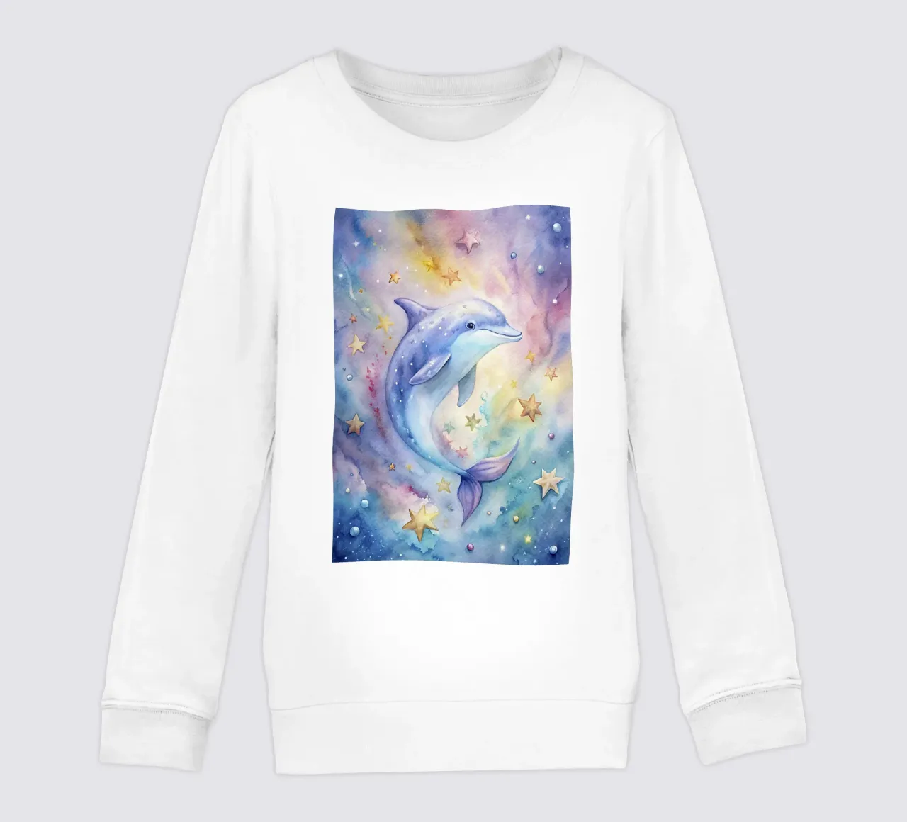 Delfino ad acquerello felpa bambino da 🎁 ARTVI-SHOP
