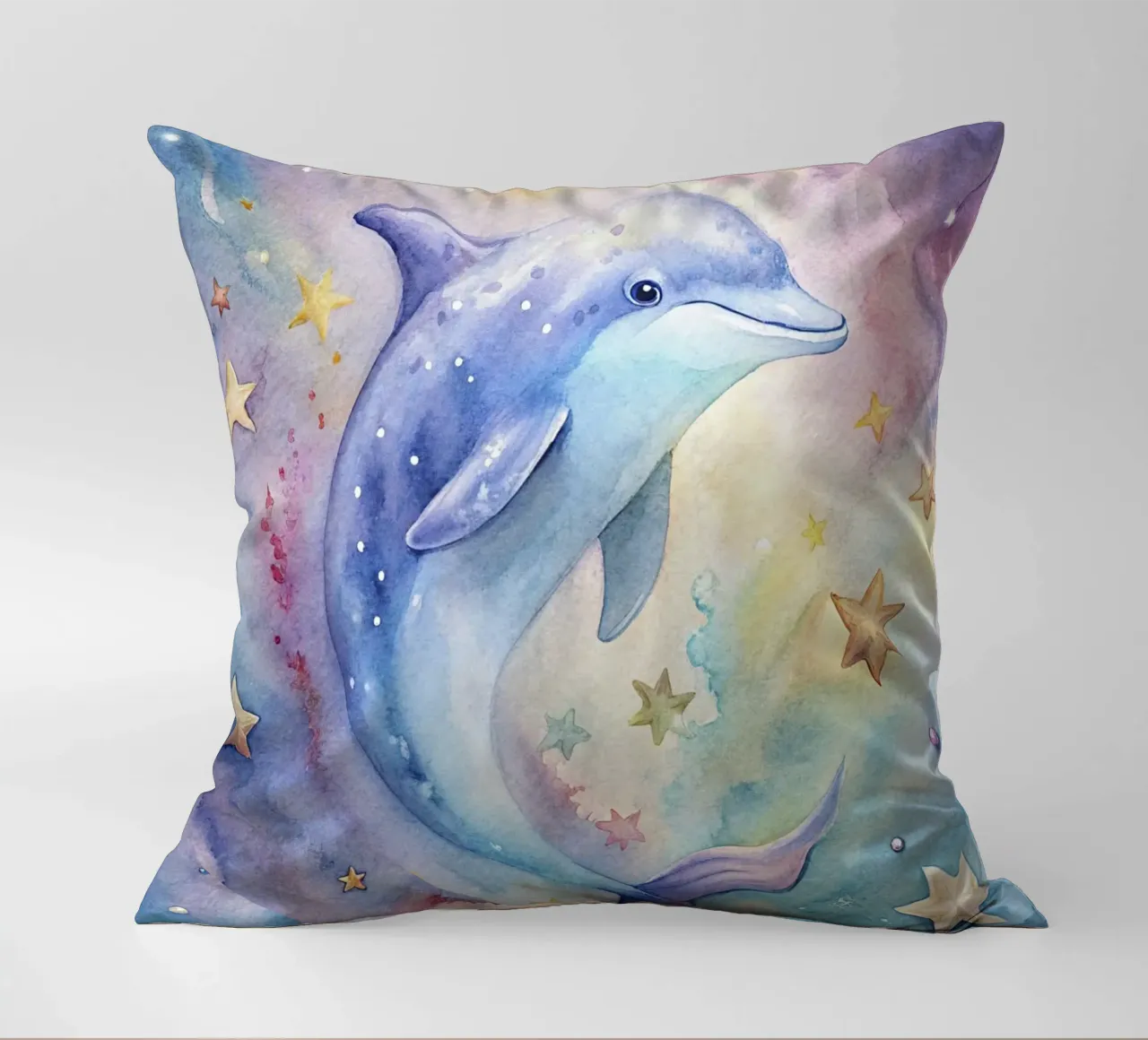 Delfino ad acquerello cuscino da 🎁 ARTVI-SHOP
