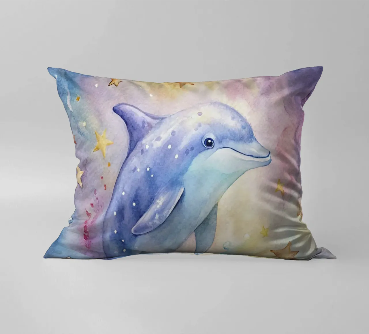 Delfino ad acquerello cuscino da 🎁 ARTVI-SHOP