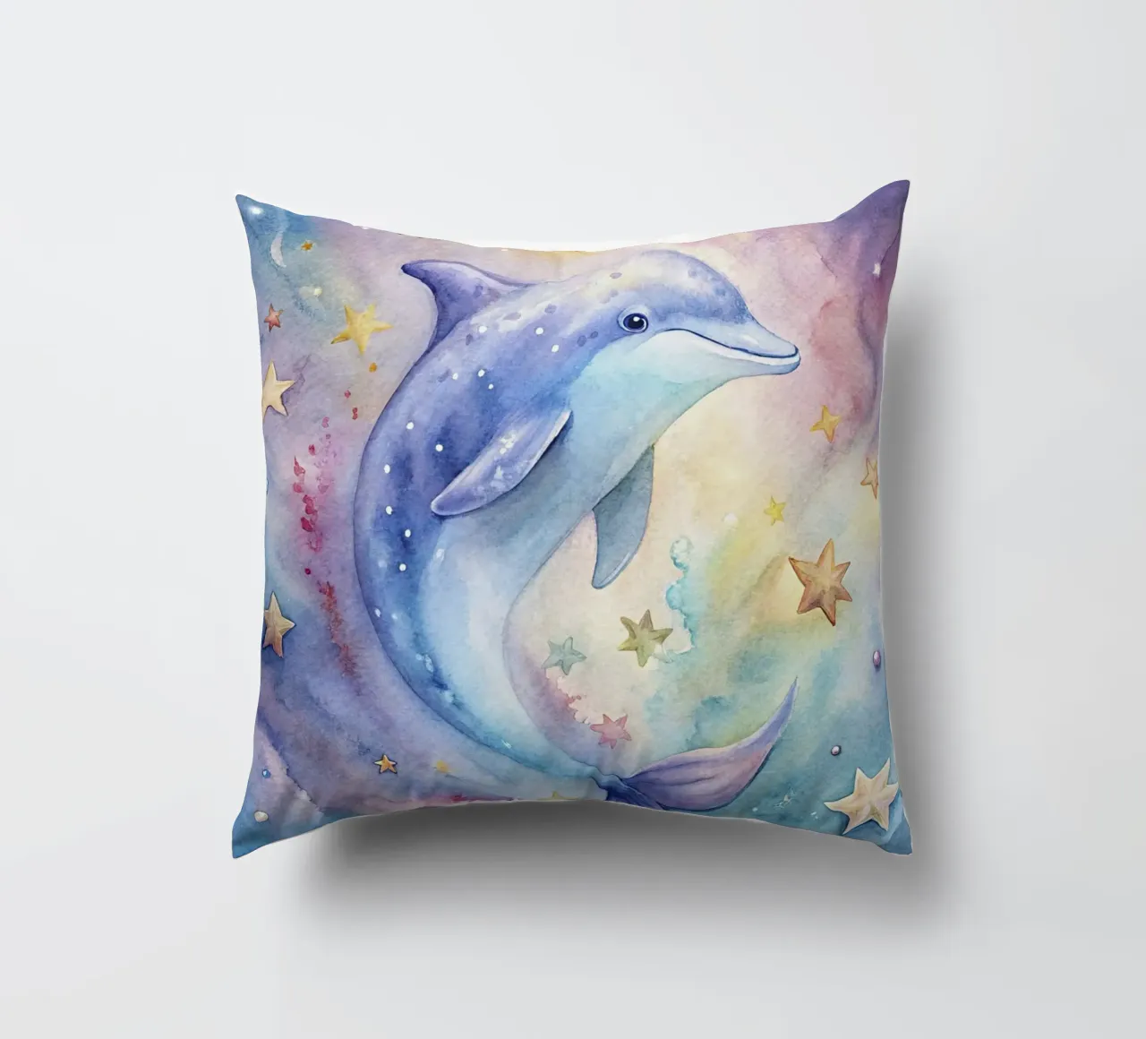 Delfino ad acquerello cuscino da 🎁 ARTVI-SHOP