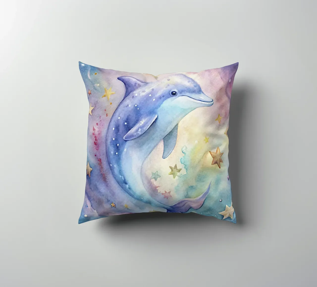 Delfino ad acquerello cuscino da 🎁 ARTVI-SHOP