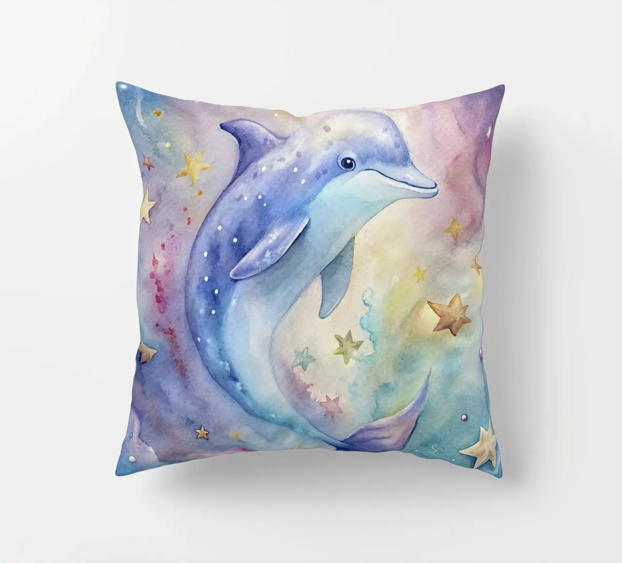 Delfino ad acquerello cuscino da 🎁 ARTVI-SHOP