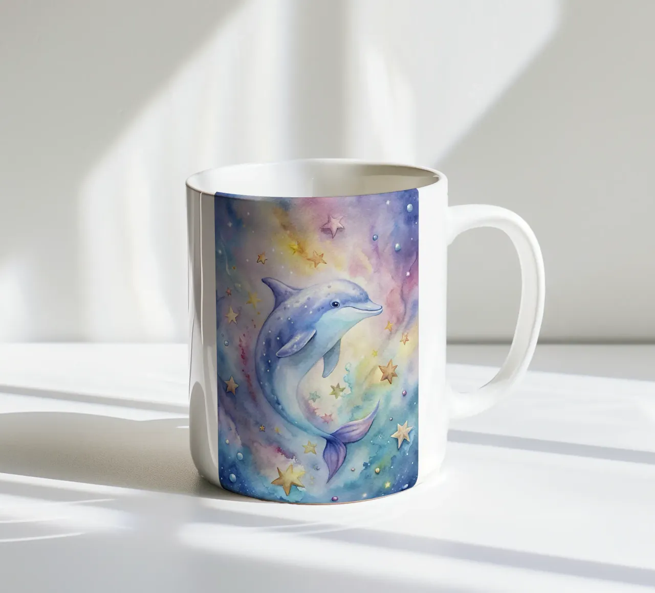 Delfino ad acquerello tazza in ceramica da 🎁 ARTVI-SHOP