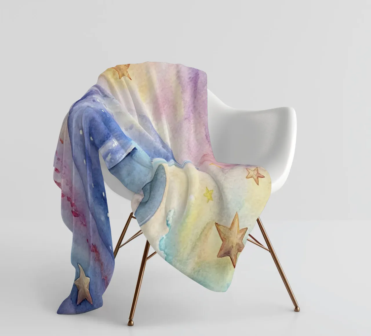 Delfino ad acquerello coperta in pile da 🎁 ARTVI-SHOP