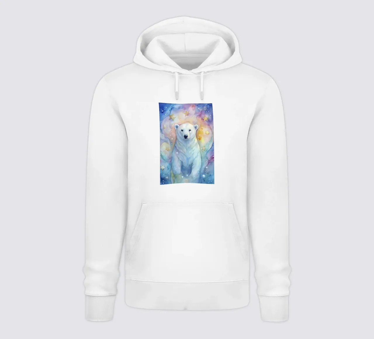 Orso in acquerello felpa con cappuccio da 🎁 NOBELART