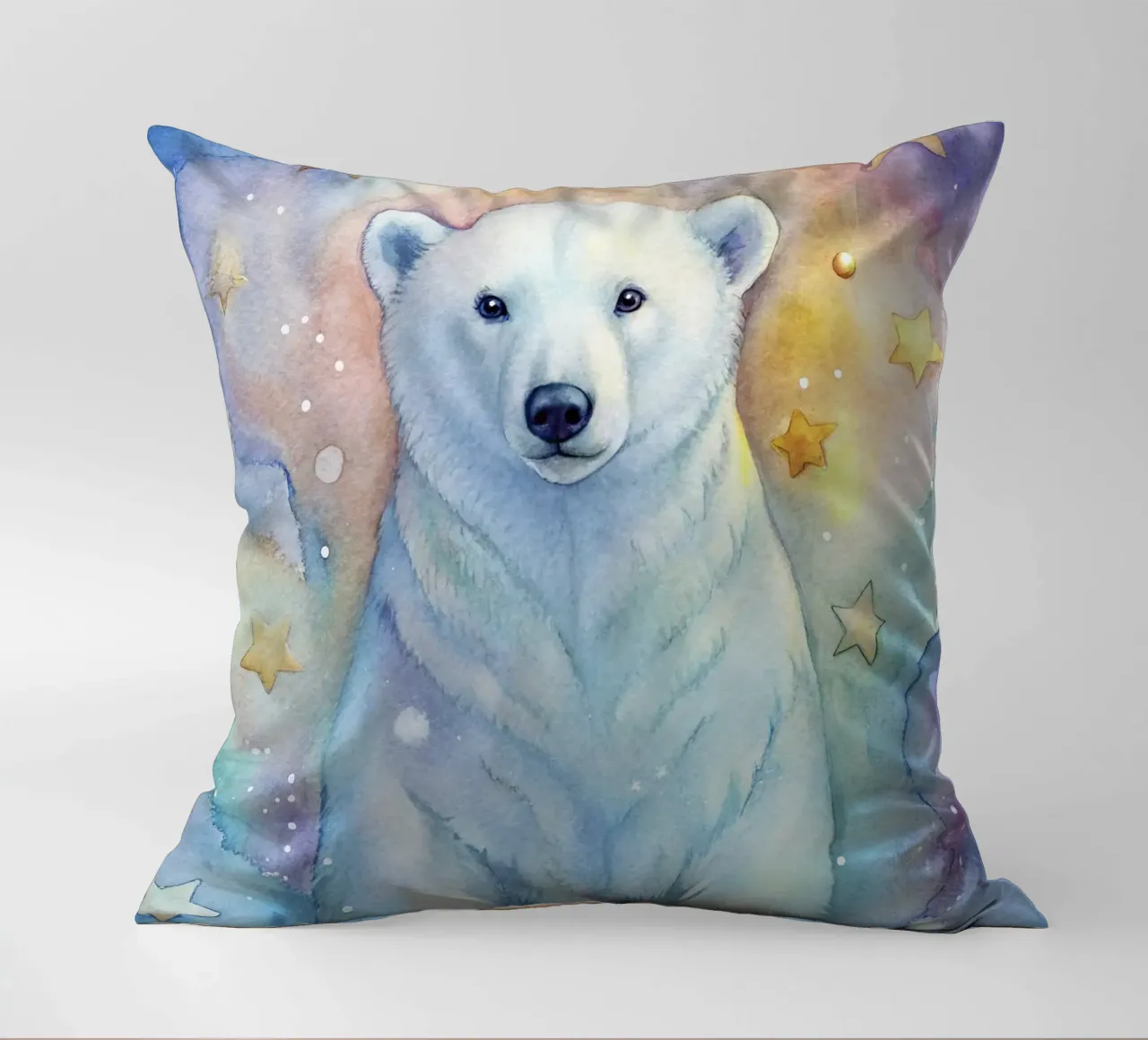 Orso in acquerello cuscino da 🎁 ARTVI-SHOP