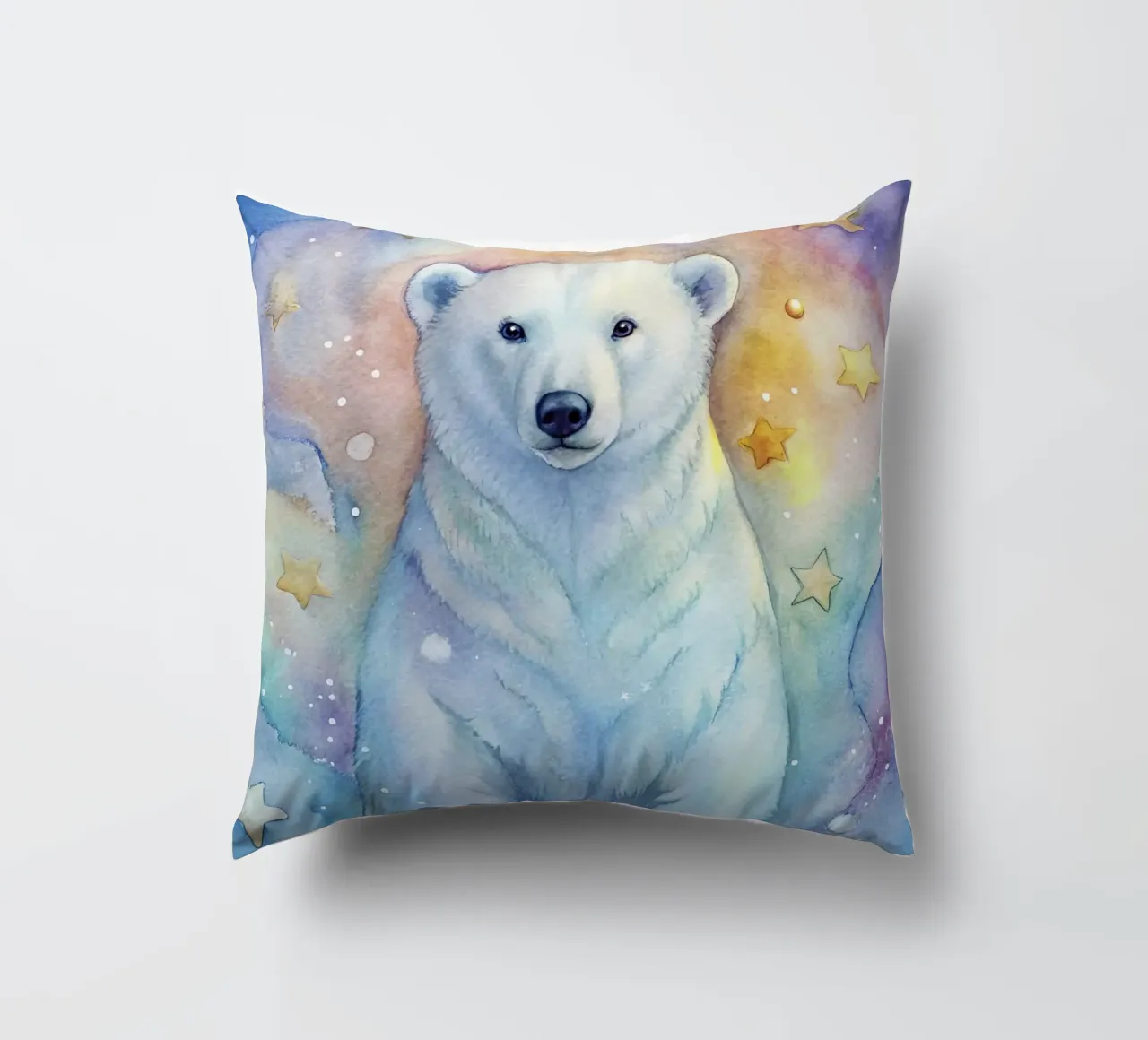 Orso in acquerello cuscino da 🎁 ARTVI-SHOP