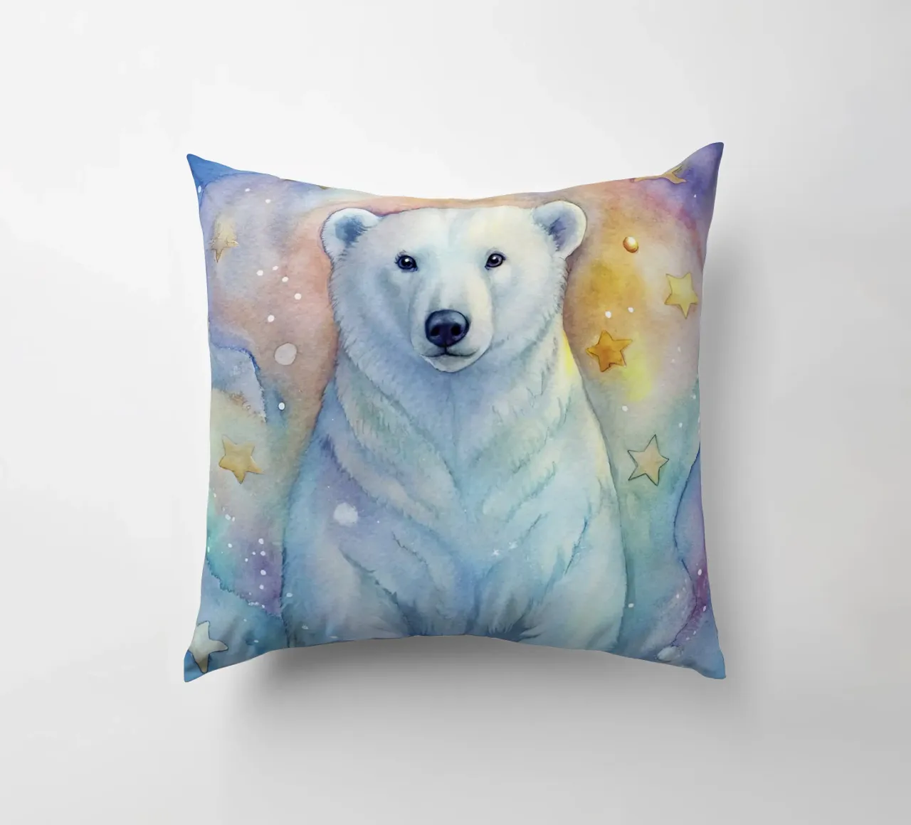Orso in acquerello cuscino da 🎁 ARTVI-SHOP