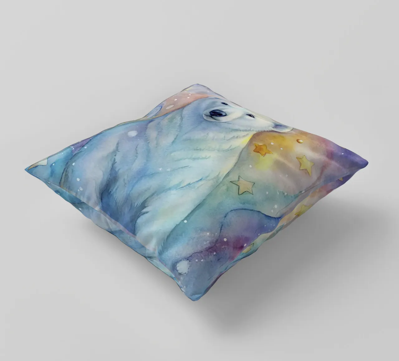 Orso in acquerello cuscino da 🎁 ARTVI-SHOP