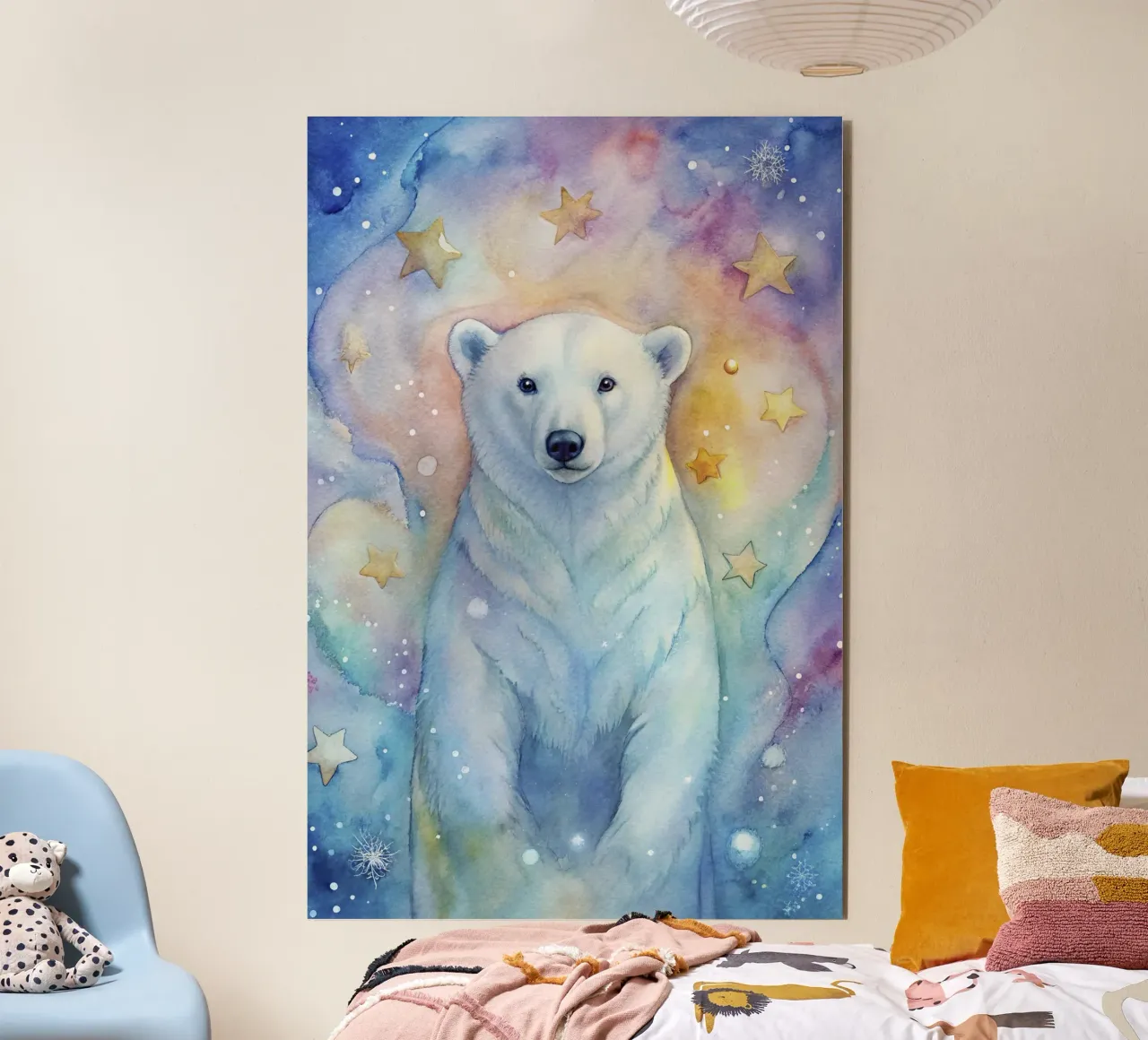 Orso in acquerello alluminio dibond da 🎁 ARTVI-SHOP