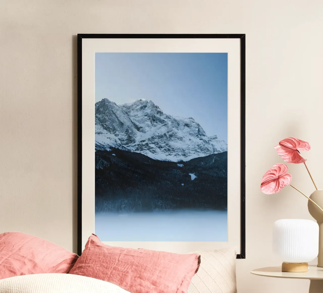 Onda poster con telaio in legno da Aara