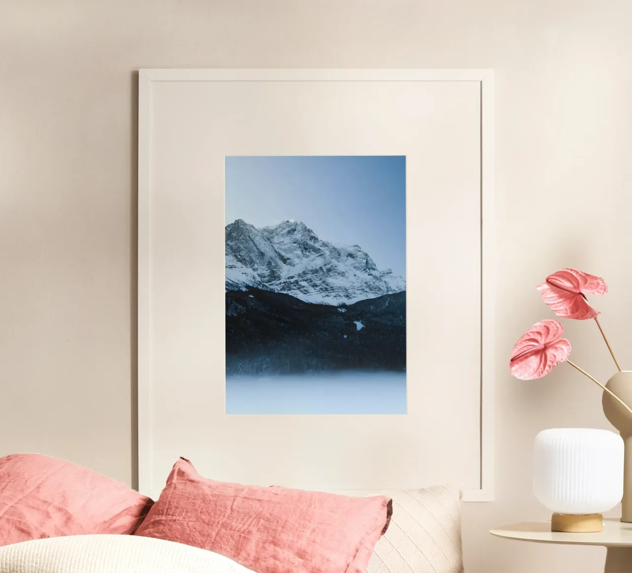 Onda poster con telaio in legno da Aara