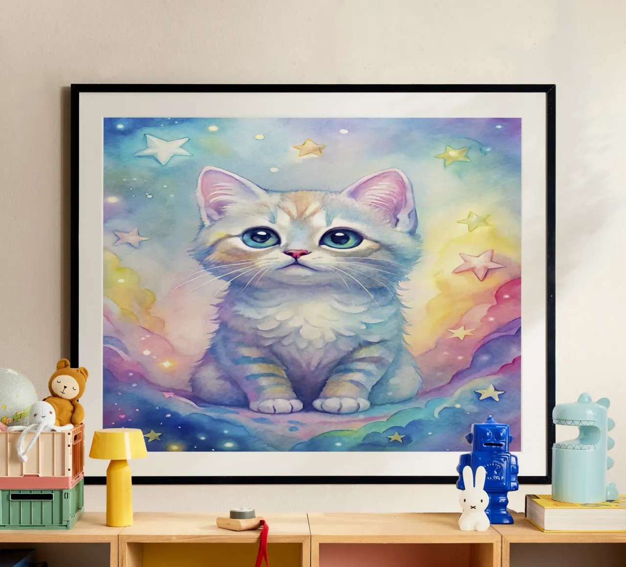 Gattino in acquerello carta hahnemühle da ARTVI-SHOP
