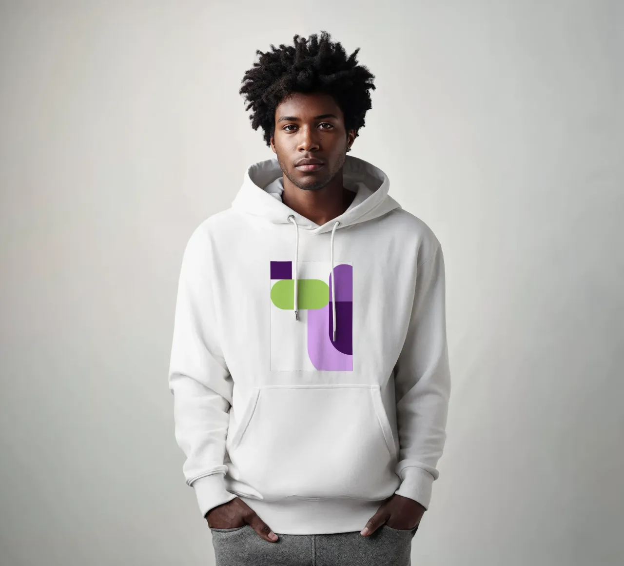 Bold color blocks felpa con cappuccio da LisaArtes