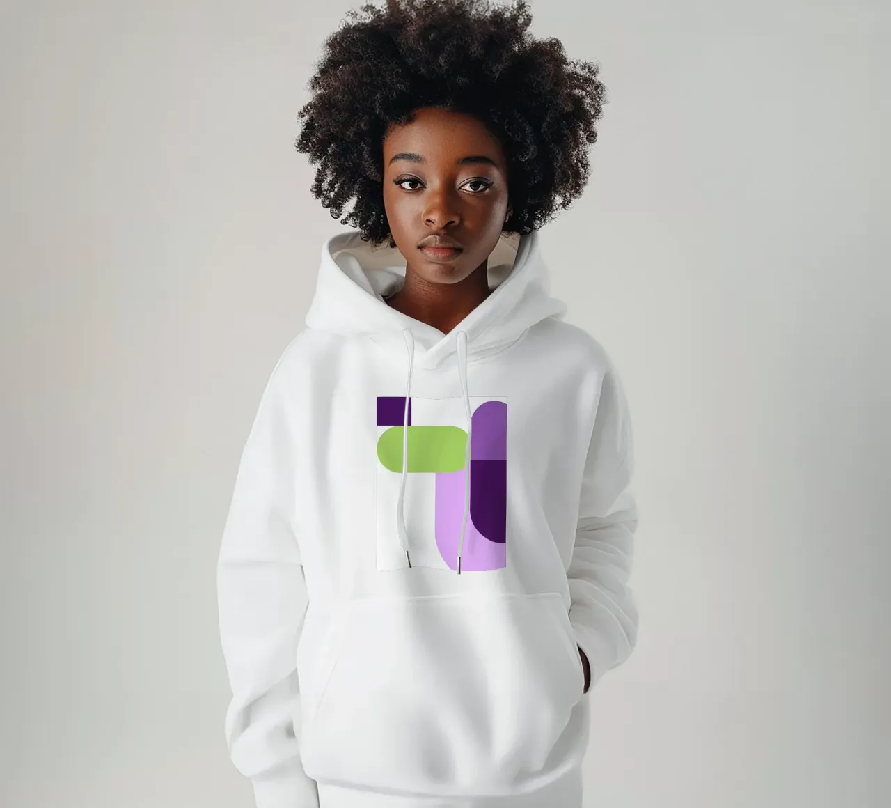 Bold color blocks felpa con cappuccio da LisaArtes