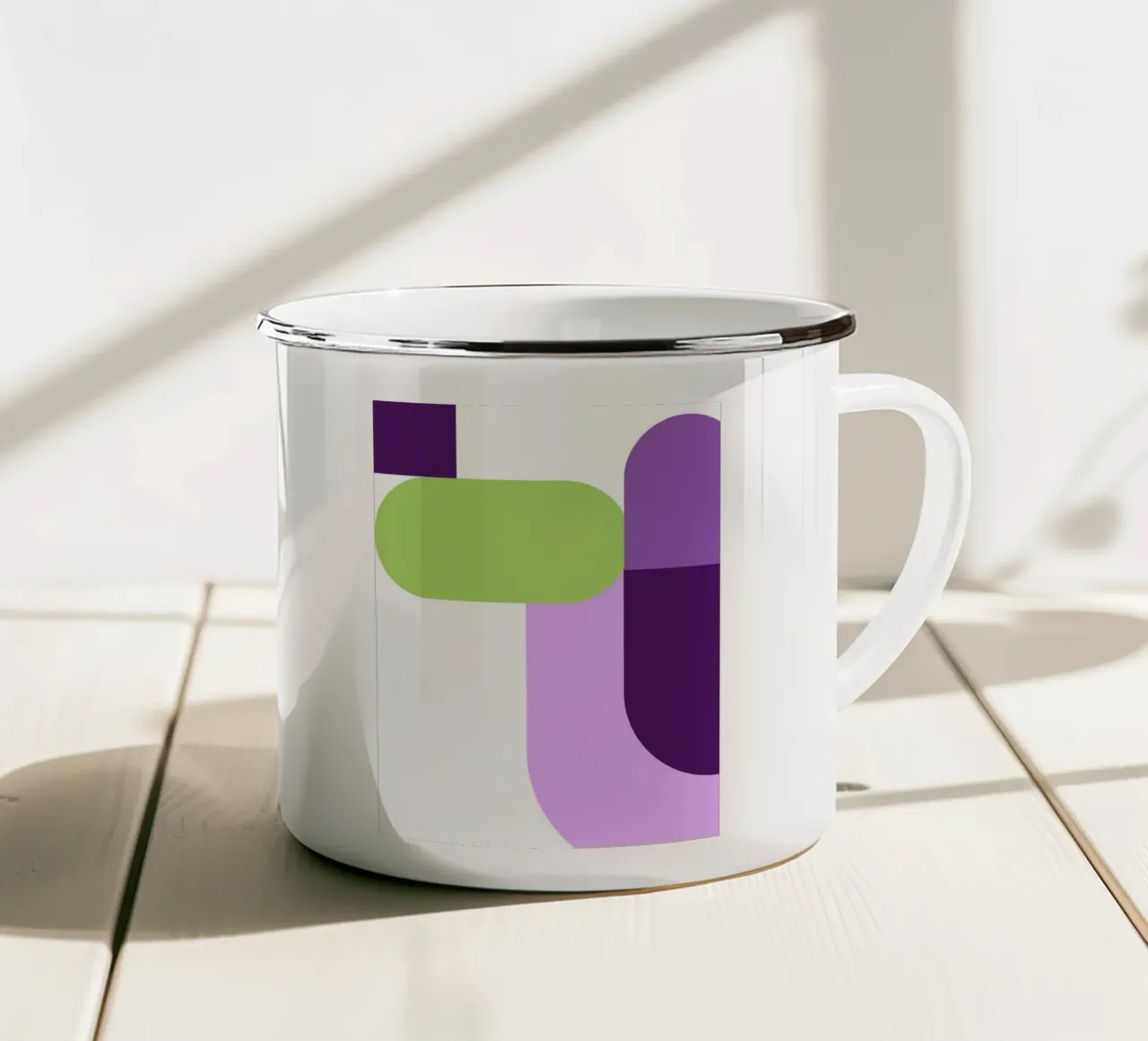 Bold color blocks tazza in smalto da LisaArtes