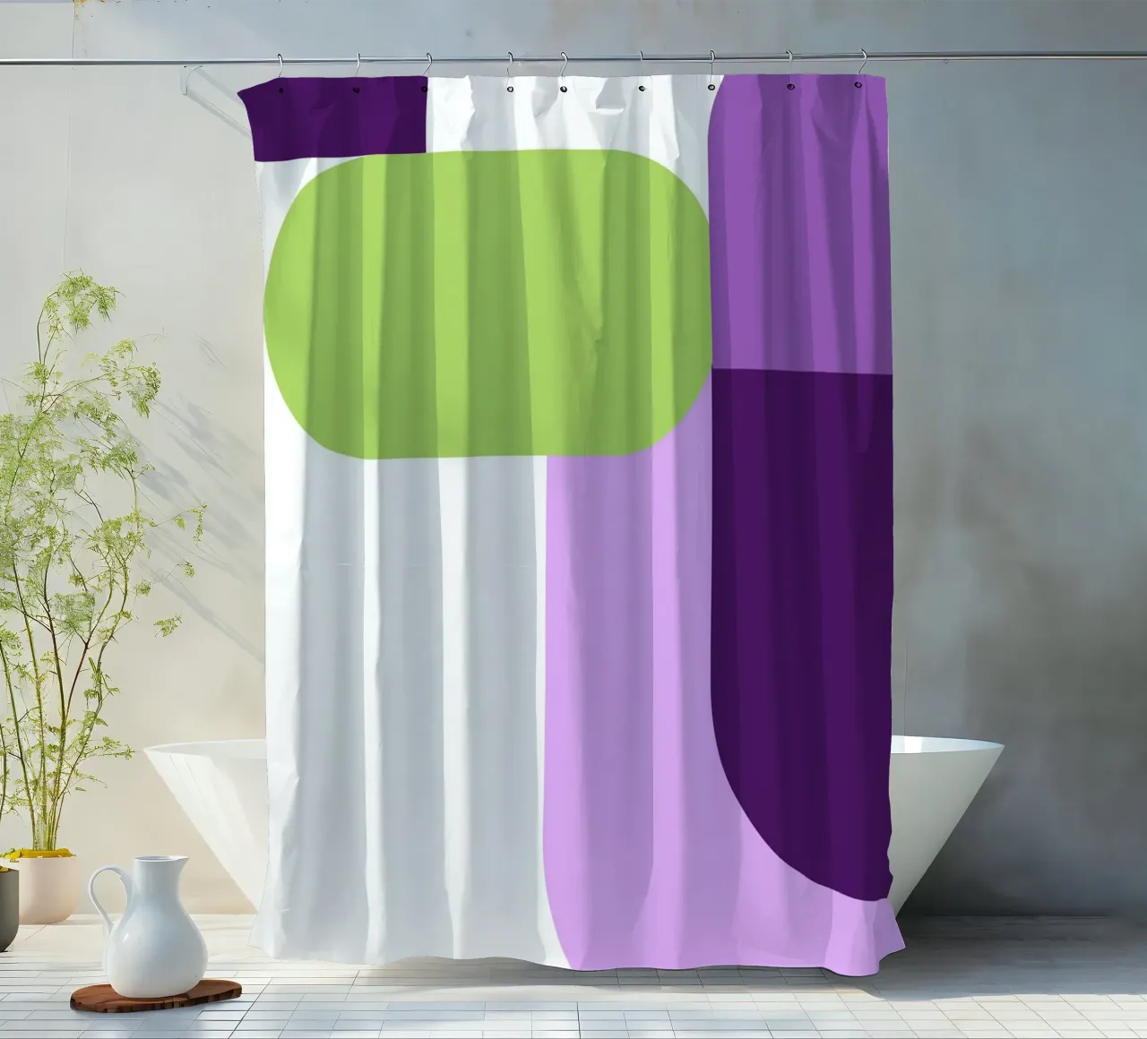 Bold color blocks tenda da doccia da LisaArtes