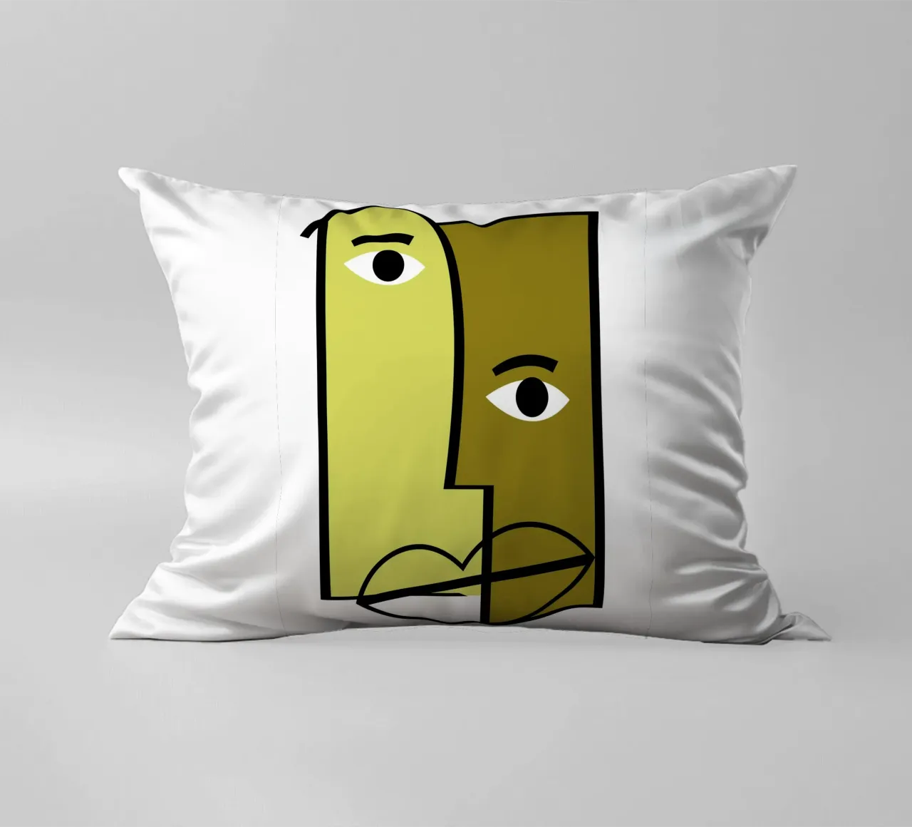 Abstract human faces cuscino da LisaArtes