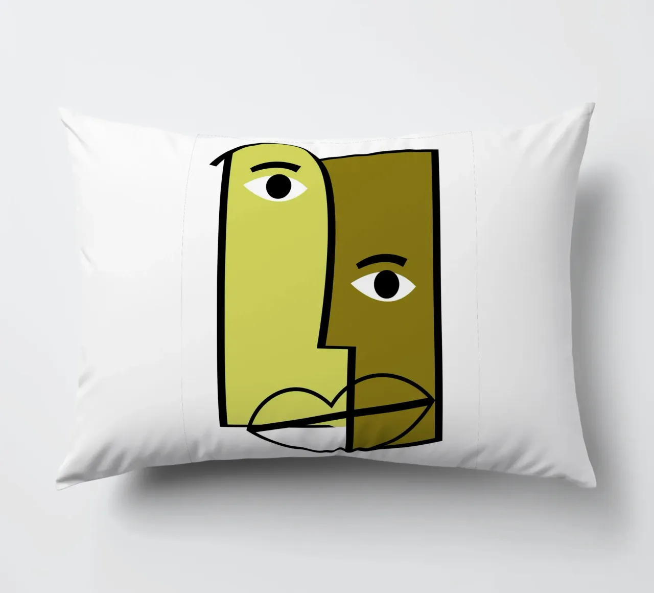 Abstract human faces cuscino da LisaArtes